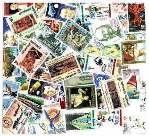 Gabon - Stamp Collection - 100 Different Stamps