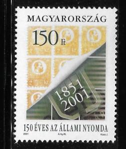 Hungary 2001 State Printers 150th anniversary Sc 3778 MNH A1147