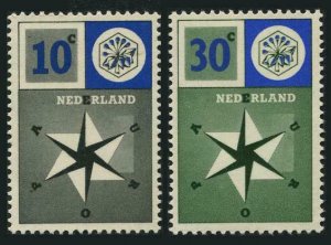 Netherlands 372-373,hinged.Michel 704-705. EUROPE CEPT-1957,United Europe.