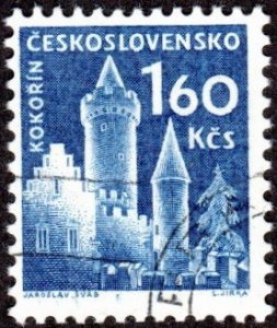 Czechoslovakia 977 - Used - 1.60k Kokorin Castle (1960)