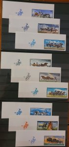 HUNGARY 1968 IMPERF MNH TOP OF SHEET W.COUPON HORTOBAGY SC.1913-21, MBK.2465-73