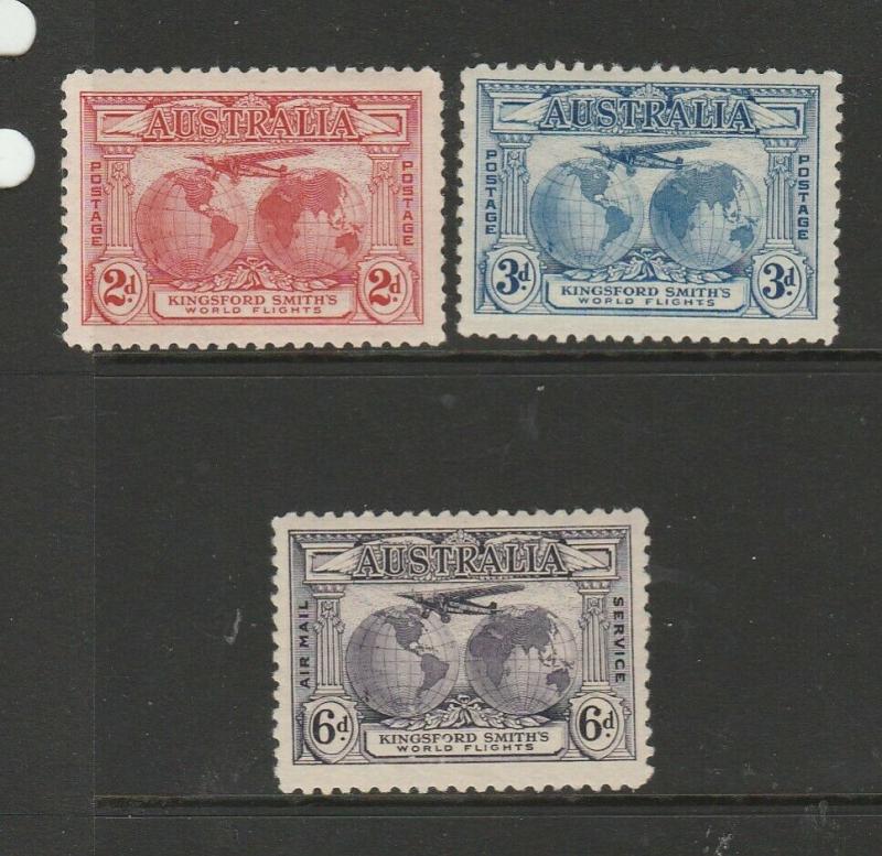 Australia 1931 Kingsford Smith set MM SG 121/3