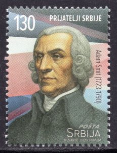 2126 - Serbia 2023 - Adam Smith - Scottish Economist - Philosopher - MNH