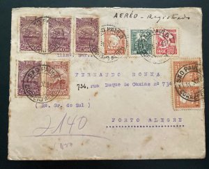 1932 Sao Pablo Brazil Philatelic Society Airmail Cover To Porto Alegre