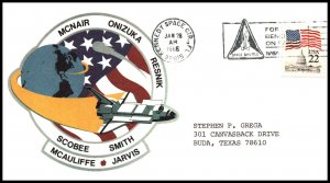 US Space Shuttle Scobee 1986 Cover