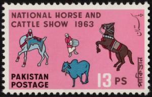 ✔️ PAKISTAN 1963 - INT. HORSE SHOW - SC. 175 MNH OG ** [PK.189]