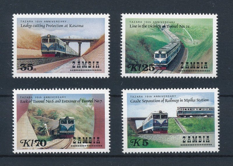 [113576] Zambia 1986 Railway trains Eisenbahn  MNH