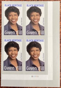 US #5432 MNH Plate Block of 4 LR Gwen Ifill  (.55) SCV $5.20