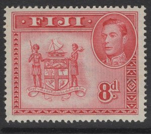 FIJI SG261c 1948 8d CARMINE p14 MTD MINT