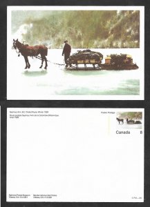 SE)1974 CANADA, POSTCARD BRITISH COLUMBIA POSTAL ROUTE 1928, UNCIRCULATED, XF