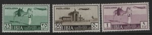 LIBYA C36-C38    MINT HINGED, REMNANTS    ARAB & CAMEL SET 1939