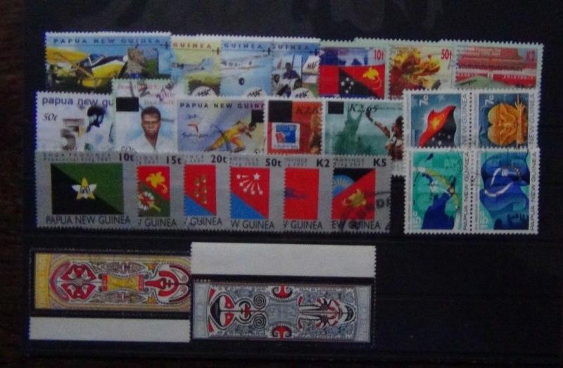 Papua New Guinea 1969 2001 Aviation Flags Development Folklore Diplomatic Used