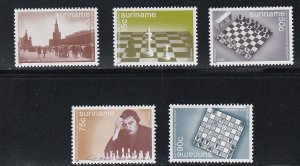 Suriname # 689/694, Chess Championships, Missing 1 Value, Mint NH, 1/3 Cat.