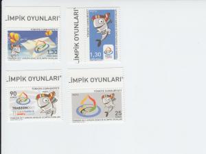 2012 Turkey Youth Olympics Set of 4 (Scott New) MNH