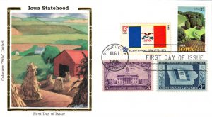 #3088 Iowa Statehood Combo Colorano FDC