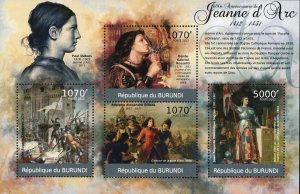 Burundi MNH S/S Joan Of Arc 2012