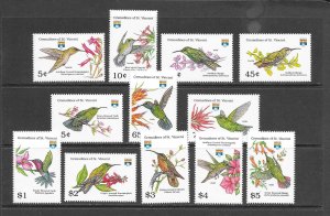 BIRDS - ST VINCENT GRENADINES #897-908   MNH