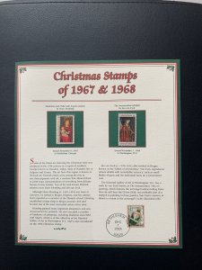 Christmas Stamps of the United States 1967-1968 Collector Panel PCS Uncanceled