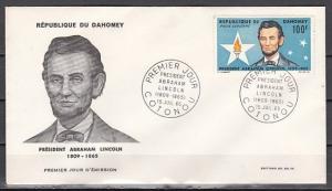 Dahomey, Scott cat. C29. President A. Lincoln issue. First day cover. ^