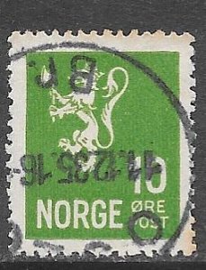 Norway 115: 10o Lion Rampant, used, F-VF