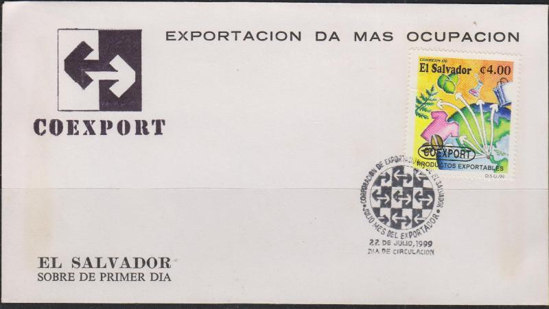 O) 1999 EL SALVADOR, EXPORTABLE PRODUCTS, COEXPORT, FDC XF