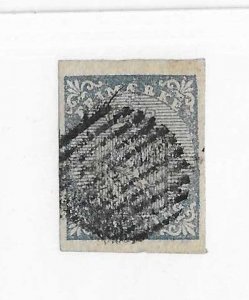 Norway Sc #1 4s blue  thin paper (almost pelure)  variety  used VF