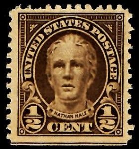 US 551 MNH VF 1/2 Cent Nathan Hale - Olive Brown