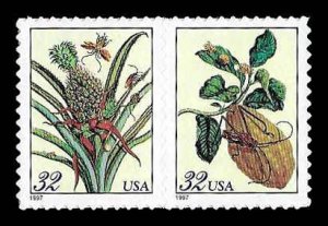 PCBstamps  US #3126/3127b Pair 64c(2x32c)Maria Botanical Prints, MNH, (17)