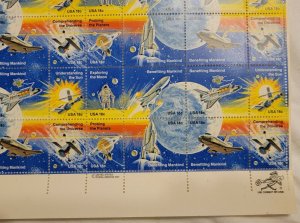 Space Achievement Sheet of 48 Stamps, Scott #1912-1919,  NASA. $8.64 FV. 18 cent