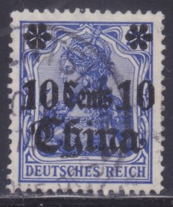Germany, 1905, Postage in China, 10/20c/pf, surcharged, used