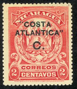 NICARAGUA CABO GRACIAS A DIOS 1907 2c Arms Sc 2L49 MH