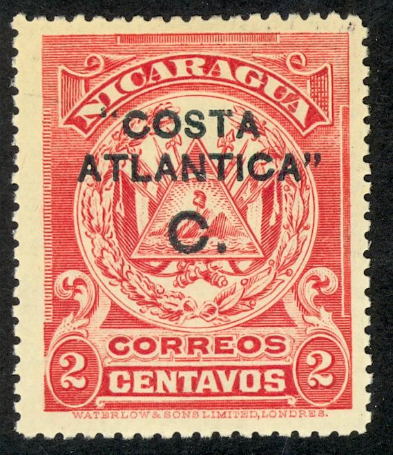 NICARAGUA CABO GRACIAS A DIOS 1907 2c Arms Sc 2L49 MH