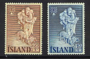 Iceland 1960 Sc#325/326 WORLD REFUGEE YEAR THE OUTLAW Set (2) MNH