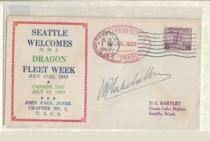 1933 Seattle, Wa Fleet Week Cover signed by Adm William Wake-Walker ... (54453)