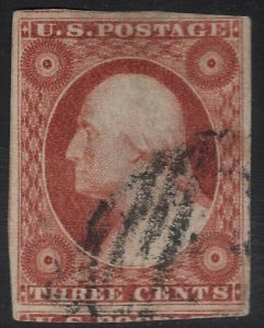 US Scott # 10a 3c Washington Used / Nice Margins