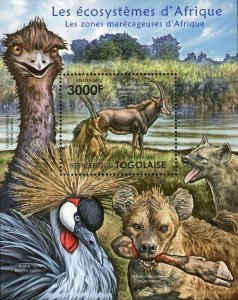 Fauna of Swampy Areas of Africa Stamp Hippotragus Niger S/S MNH #4224 / Bl.643