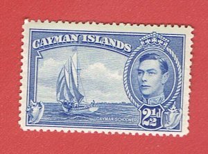 CAYMAN ISLANDS SCOTT#105 1938 2-1/2d SCHOONER - MH