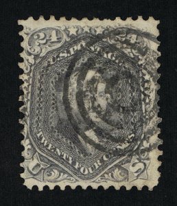 AFFORDABLE GENUINE SCOTT #78 F-VF 1862 24¢ LILAC WASHINGTON 4-RING TARGET CANCEL