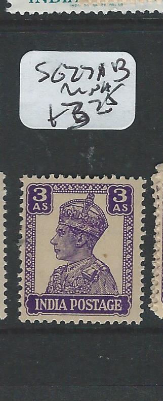 INDIA (PP2507B) KGVI 3 1/2A  SG 272  MNH