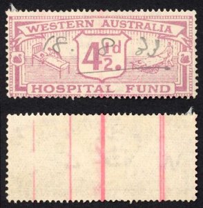 Western Australia 4 1/2d Claret Hospital Fund BF5