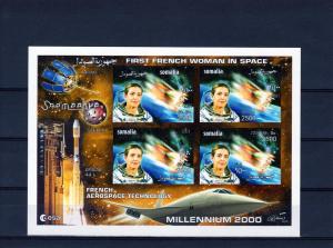 Somalia 2001  French Woman in Space/Concorde 4 Shlt Imperf.MNH VF