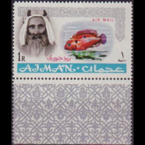 AJMAN 1965 - MI# 68 Angelfish 1r NH