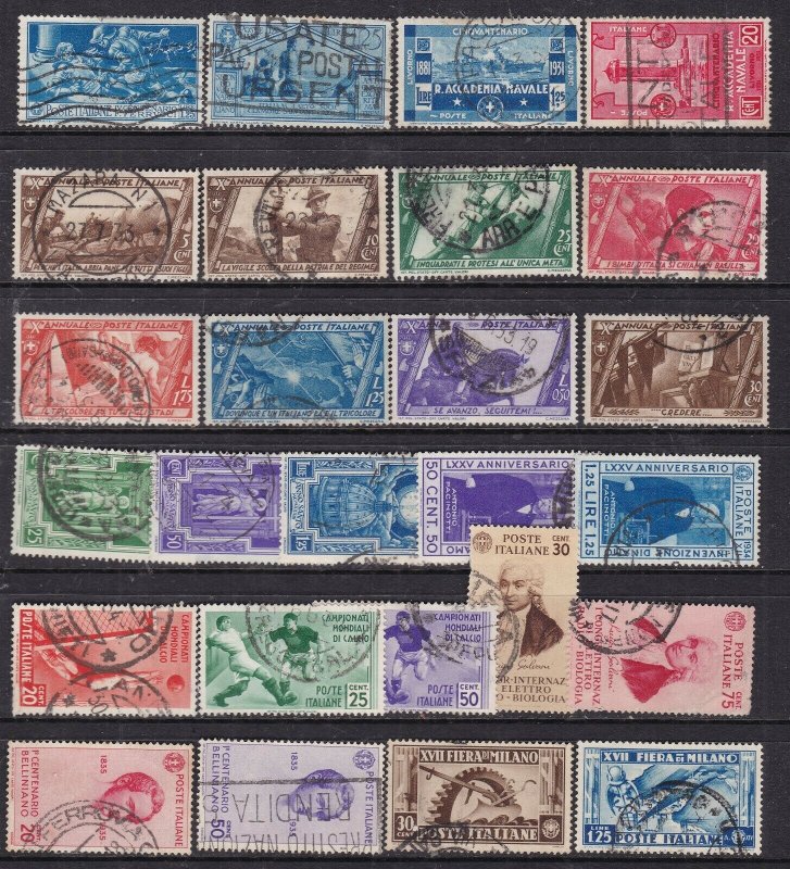 ITALY  ^^^^1930-36.... sc# 245//358   KEY used  collection $84.00@ lar1207ital7
