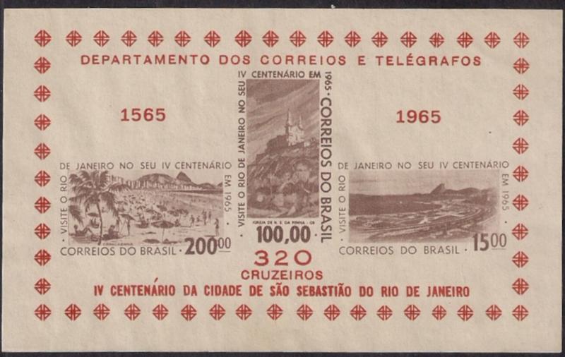 Brazil #985a IMPERF souvenir sheet MINT (NGAI) catalogs $15