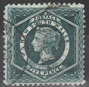 New South Wales #65  F-VF Used  CV $3.50  (A9644)