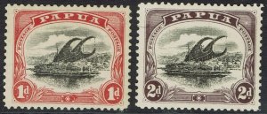 PAPUA 1907 LAKATOI SMALL PAPUA 1D AND 2D WMK SIDEWAYS PERF 11