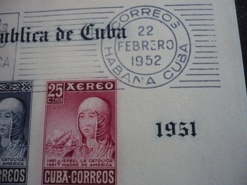 Stamps  - Cuba - Scott# C50b - Used Souvenir Sheet of 2 Stamps - First Day Cover