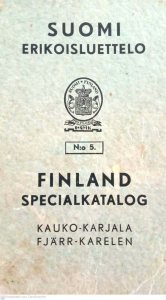 Suomi Erikoisluettelo Special Catalog 1943 Finland Kauko Karjala