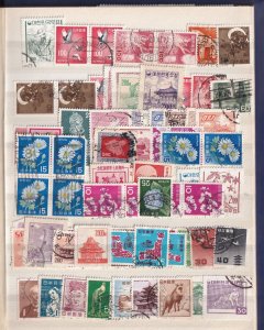 SA18b Asia, selection of used stamps mostly Korea, China, Japan