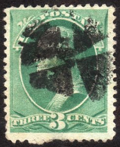 1881, US 3c, Washington, Used, Fancy cancel, Sc 207
